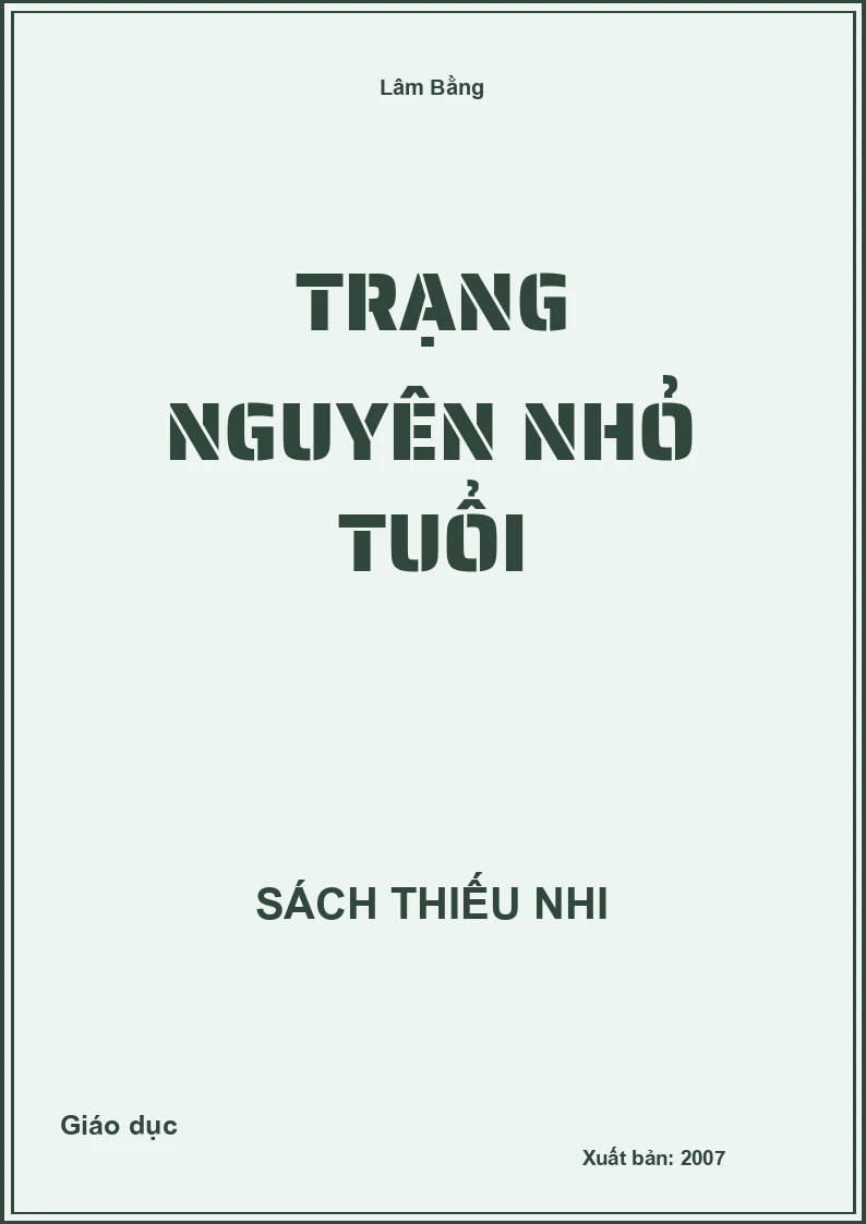 Trạng nguyên nhỏ tuổi
