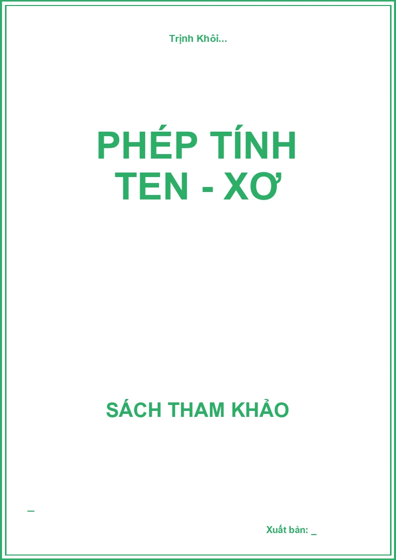 Phép tính Ten - xơ