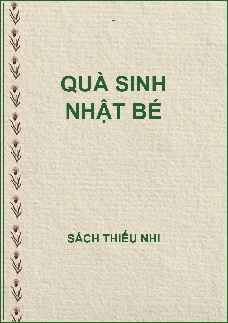Quà sinh nhật Bé