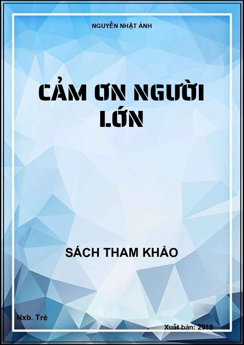 Cảm ơn người lớn