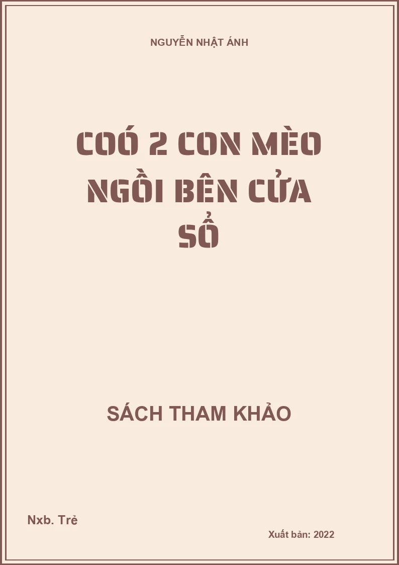 Có 2 con mèo ngồi bên cửa sổ