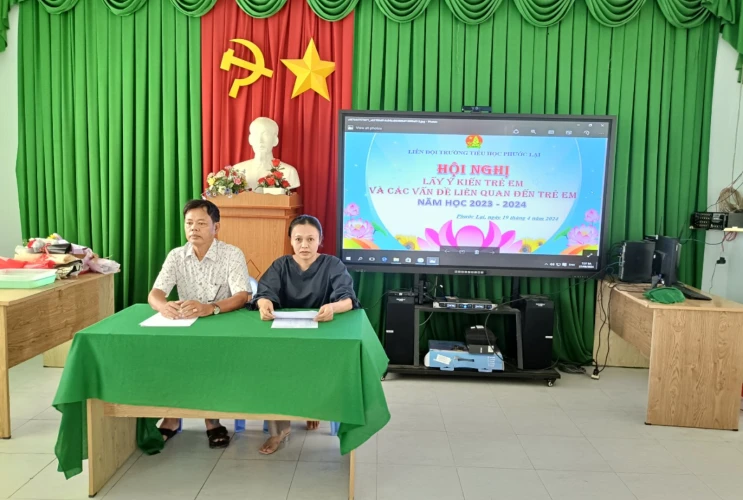 Liên đội Tiểu học Phước Lại tổ chức hội nghị lấy ý kiến trẻ em và các vấn đề liên quan đến trẻ em