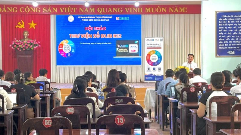 Buổi Hội thảo Thư viện số tại Phòng Giáo Dục thị xã Bình Long