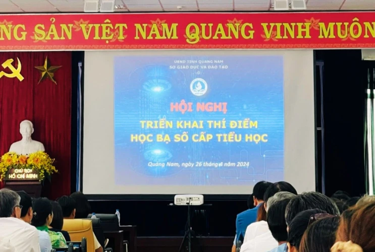 Hội nghị triển khai thí điểm Học bạ số cấp Tiểu học ở tỉnh Quảng Nam
