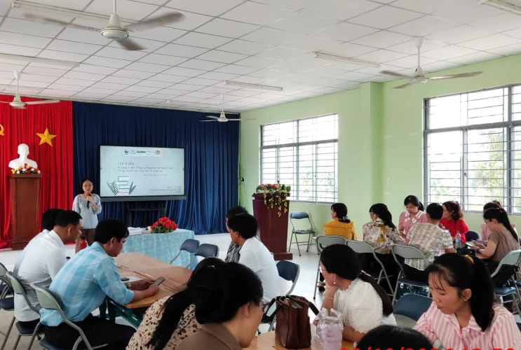 Liên đội trường THCS Lê Văn Tám hưởng ứng chương trình “giảm rác thải nhựa”