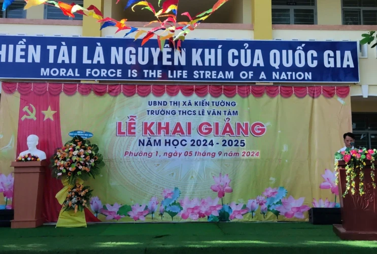 Trường THCS Lê Văn Tám tổ chức lễ khai giảng năm học mới 2024-2025