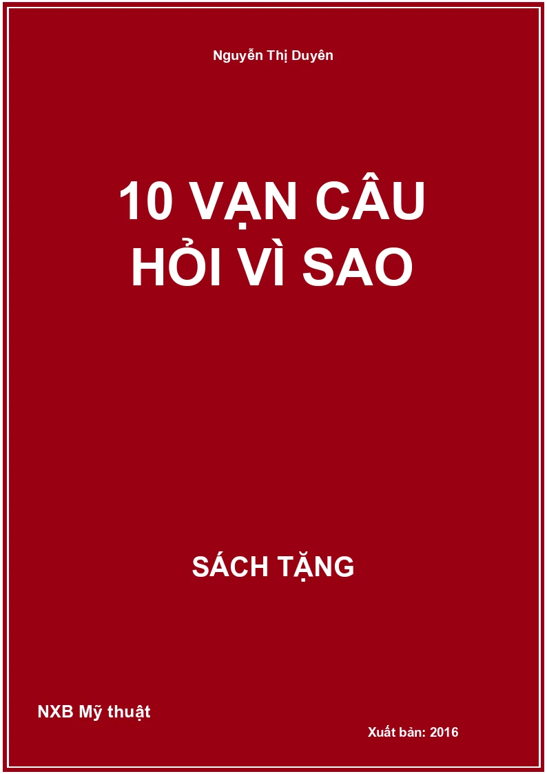 10 vạn câu hỏi vì sao