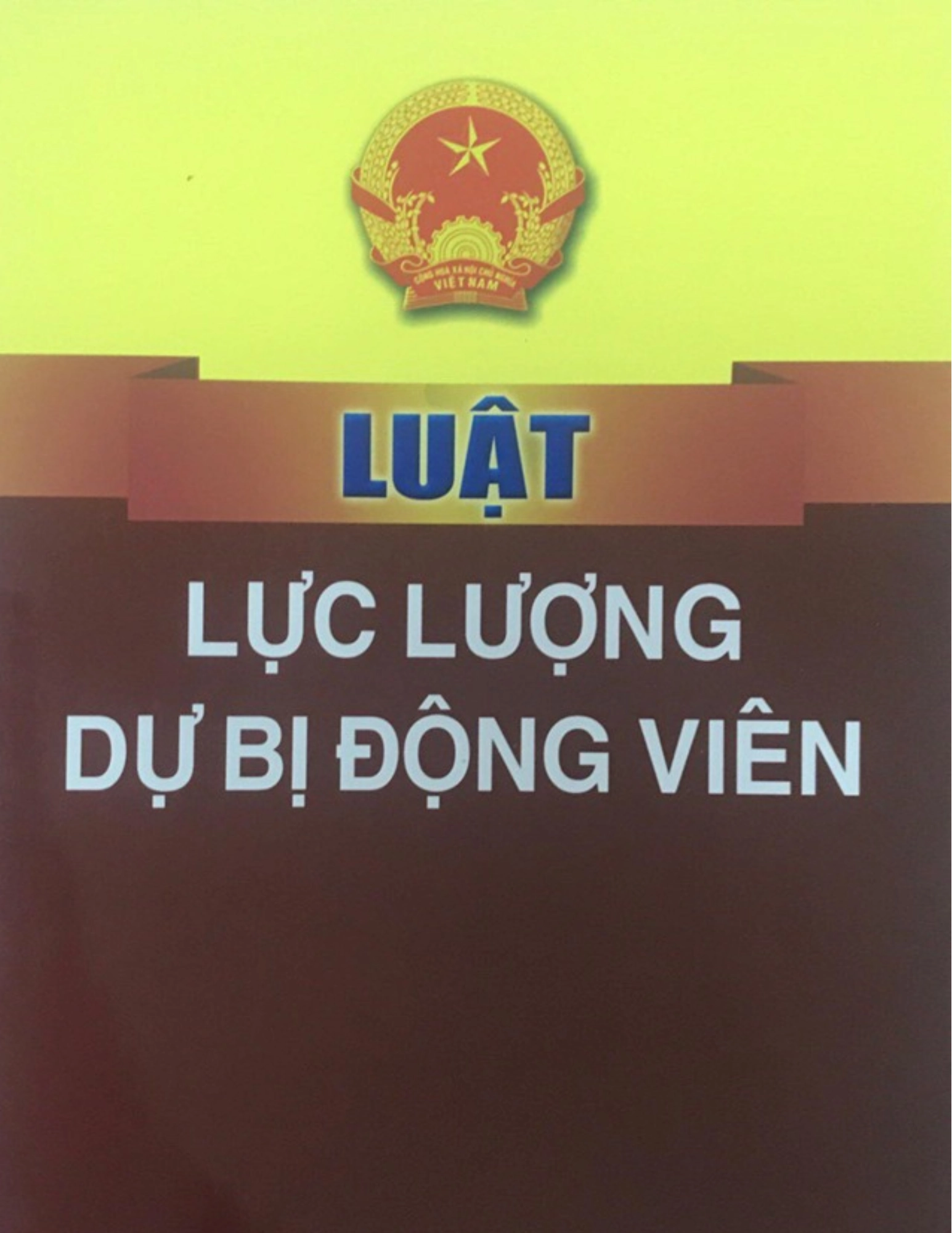Luật lực lượng dự bị động viên năm 2019