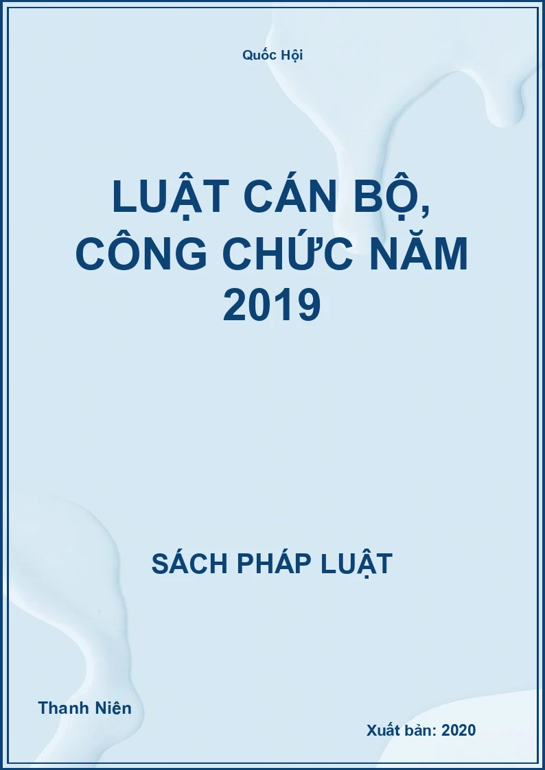 Luật cán bộ, công chức năm 2019