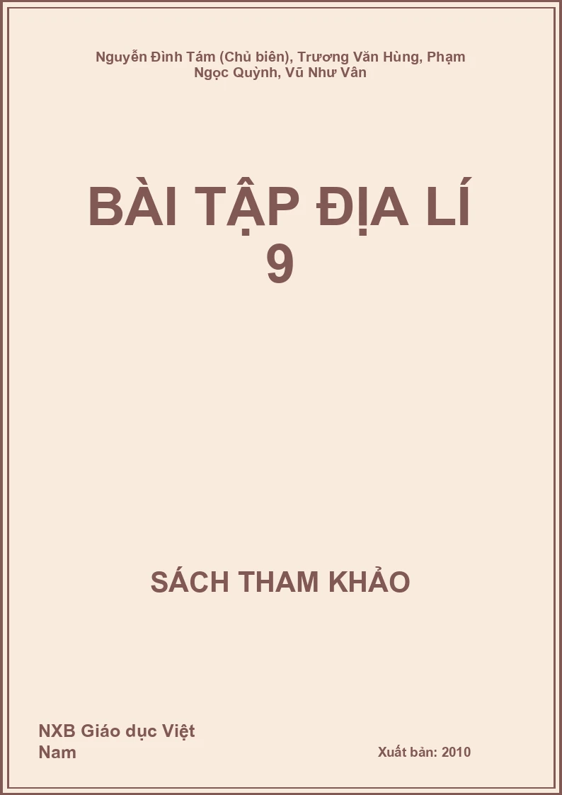 Bài Tập Địa Lí 9