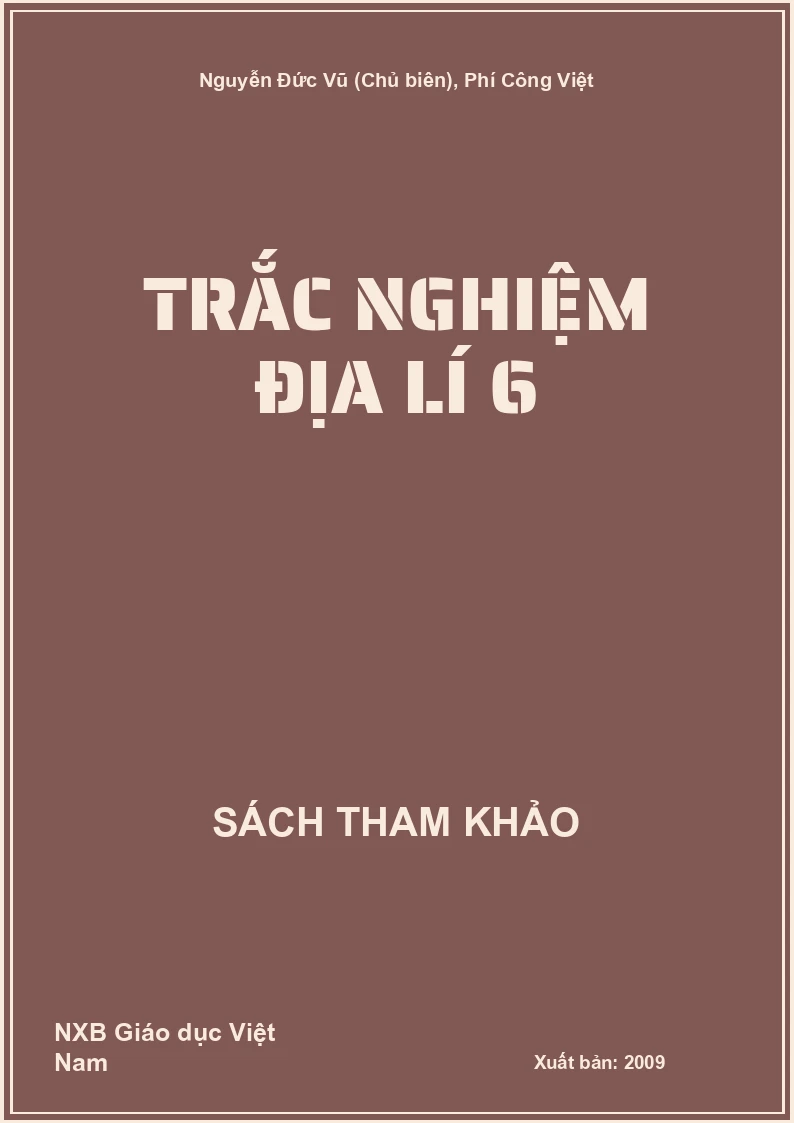 Trắc Nghiệm Địa Lí 6