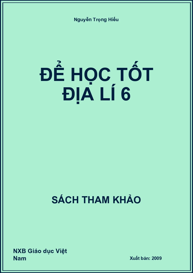Để Học Tốt Địa Lí 6