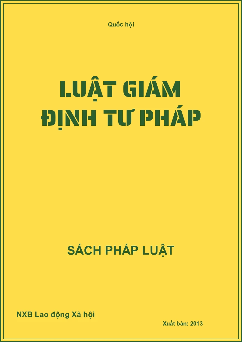 Luật Giám Định Tư Pháp