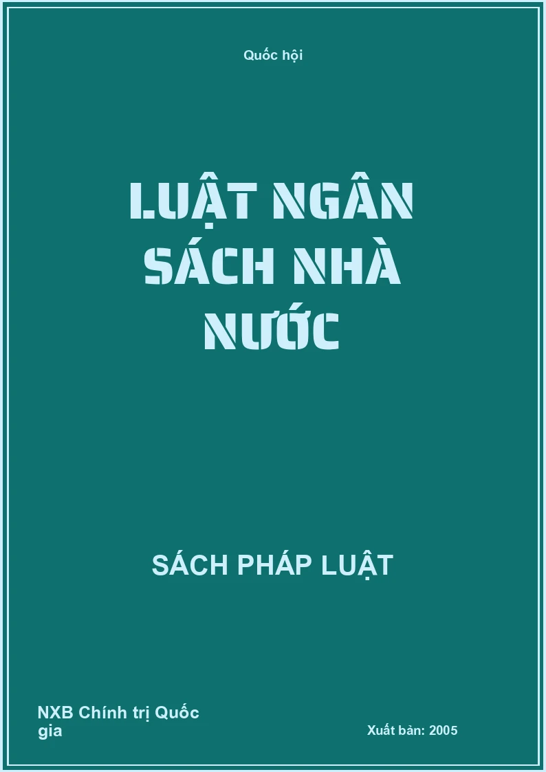Luật Ngân Sách Nhà Nước