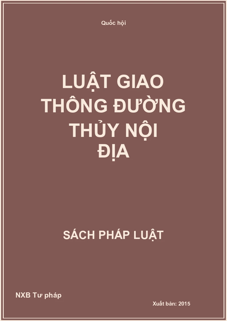 Luật Giao Thông Đường Thủy Nội Địa