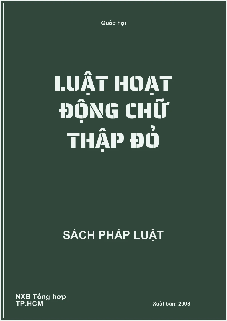 Luật Hoạt Động Chữ Thập Đỏ