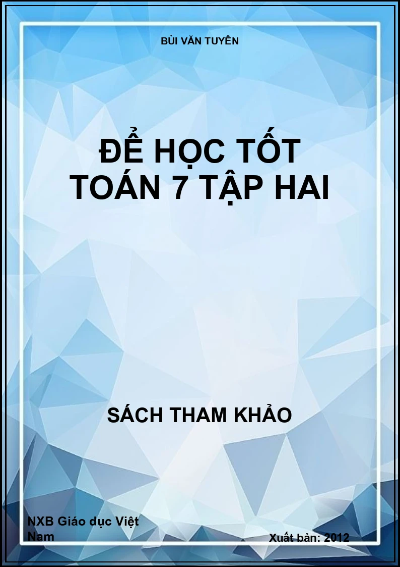 Để Học Tốt Toán 7 Tập Hai