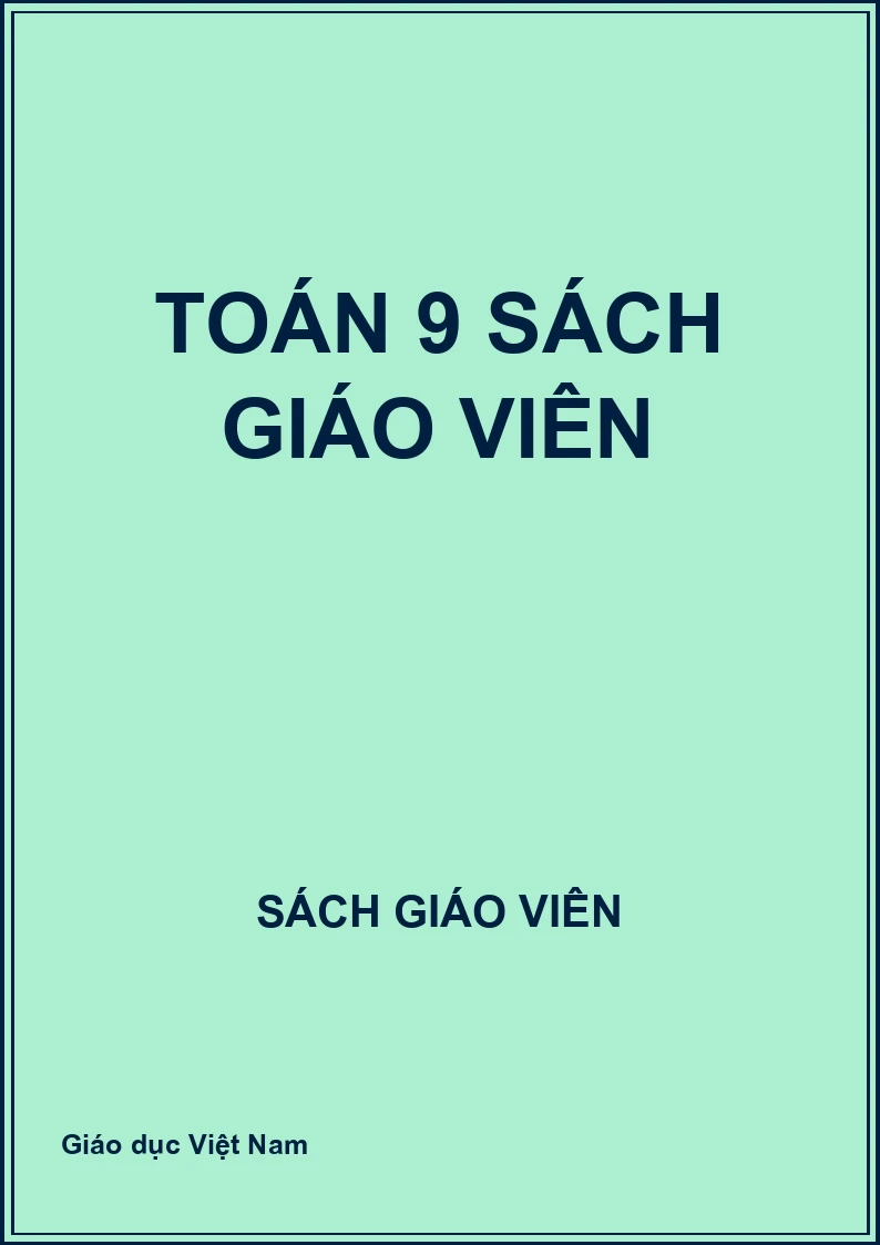 Toán 9 Sách giáo viên