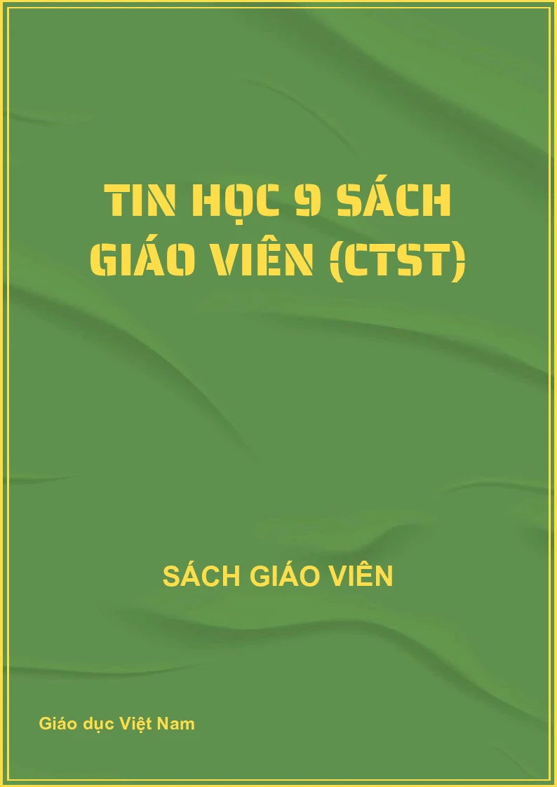 Tin học 9 Sách giáo viên (CTST)