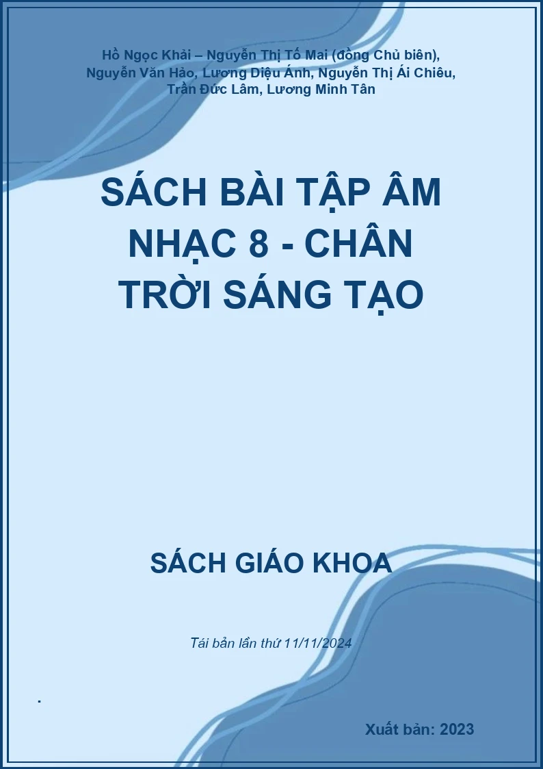 Sách bài tập Âm nhạc 8 - Chân trời sáng tạo