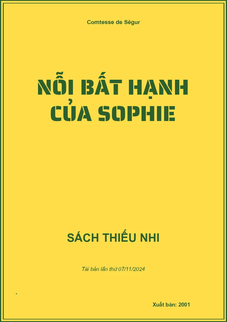Nỗi Bất Hạnh Của Sophie