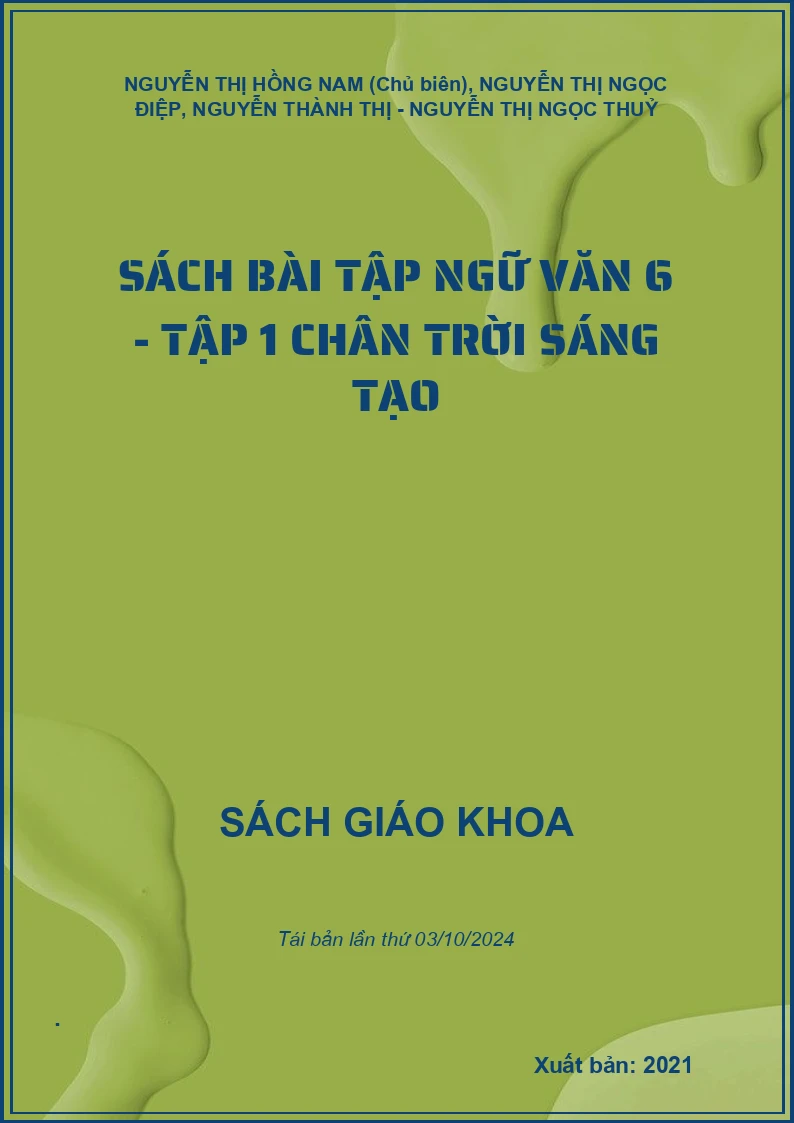 Sách bài tập Ngữ văn 6 - Tập 1 Chân trời sáng tạo