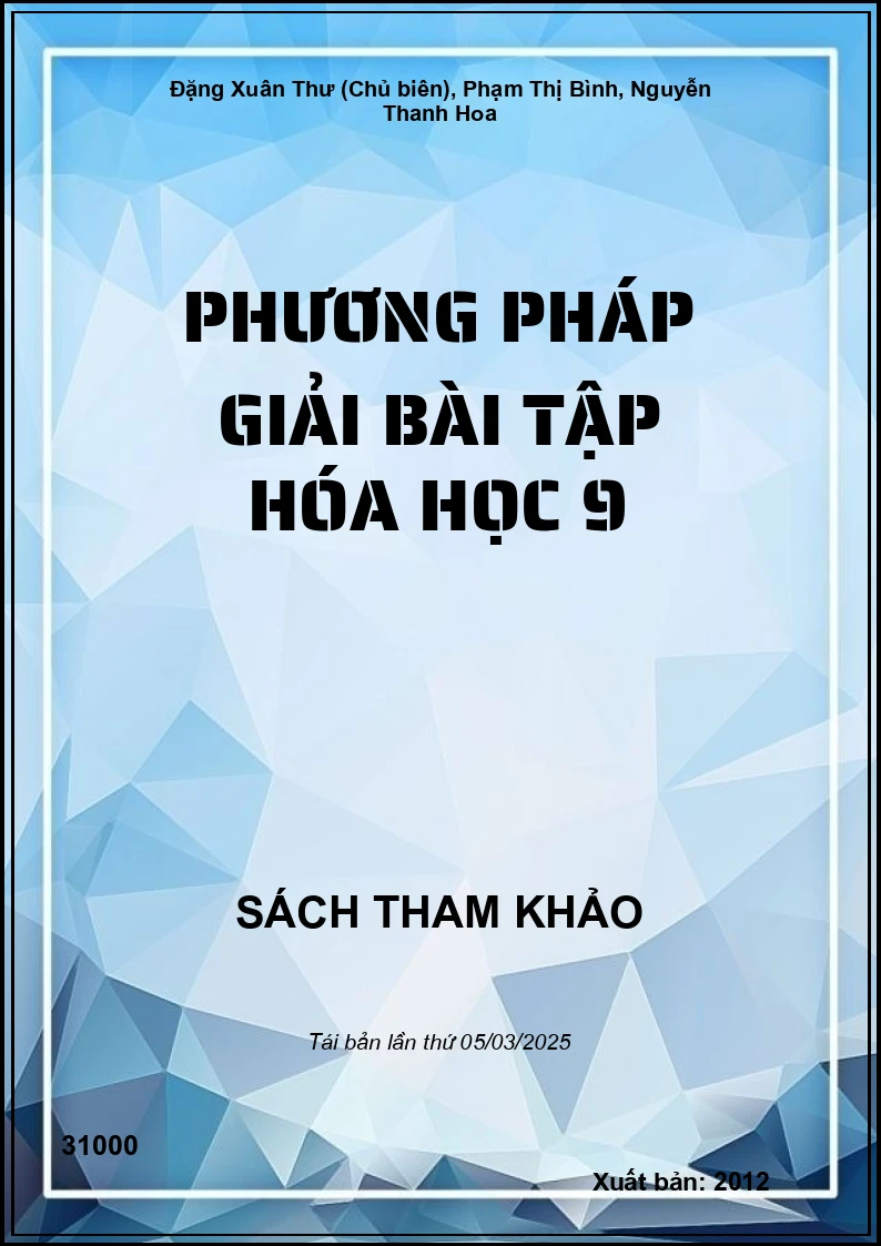 Phương Pháp Giải Bài Tập Hóa Học 9