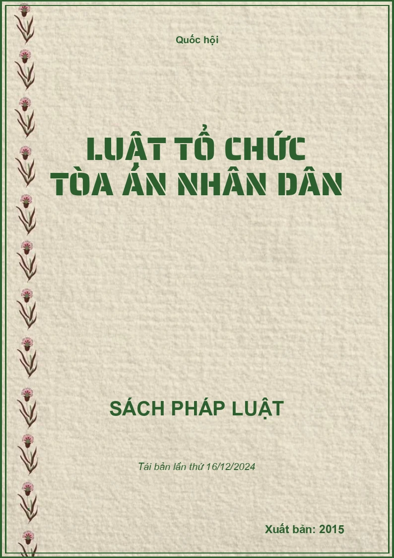 Luật Tổ Chức Tòa Án Nhân Dân