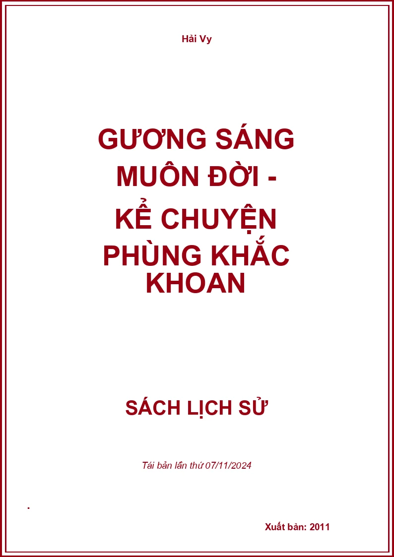 Gương Sáng Muôn Đời - Kể Chuyện Phùng Khắc Khoan