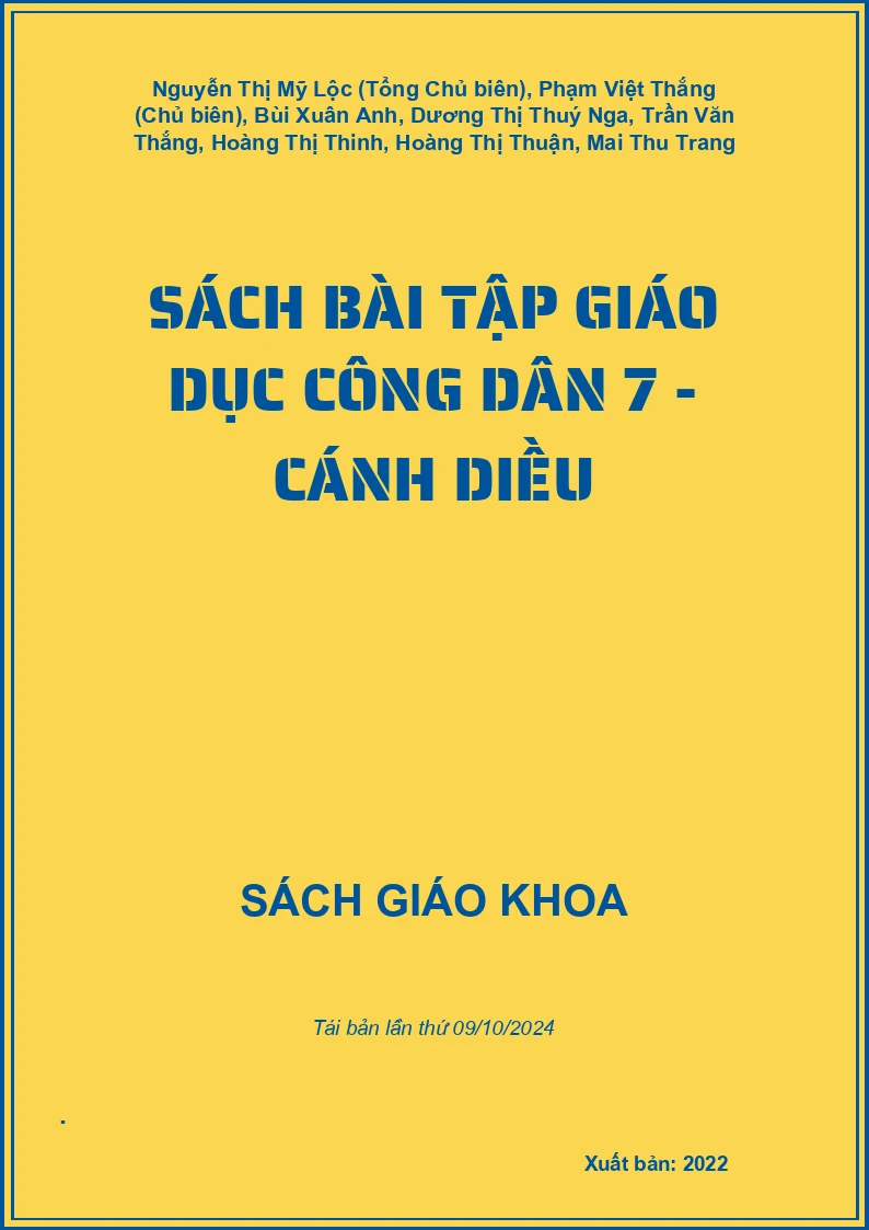 Sách bài tập Giáo dục công dân 7 - Cánh diều