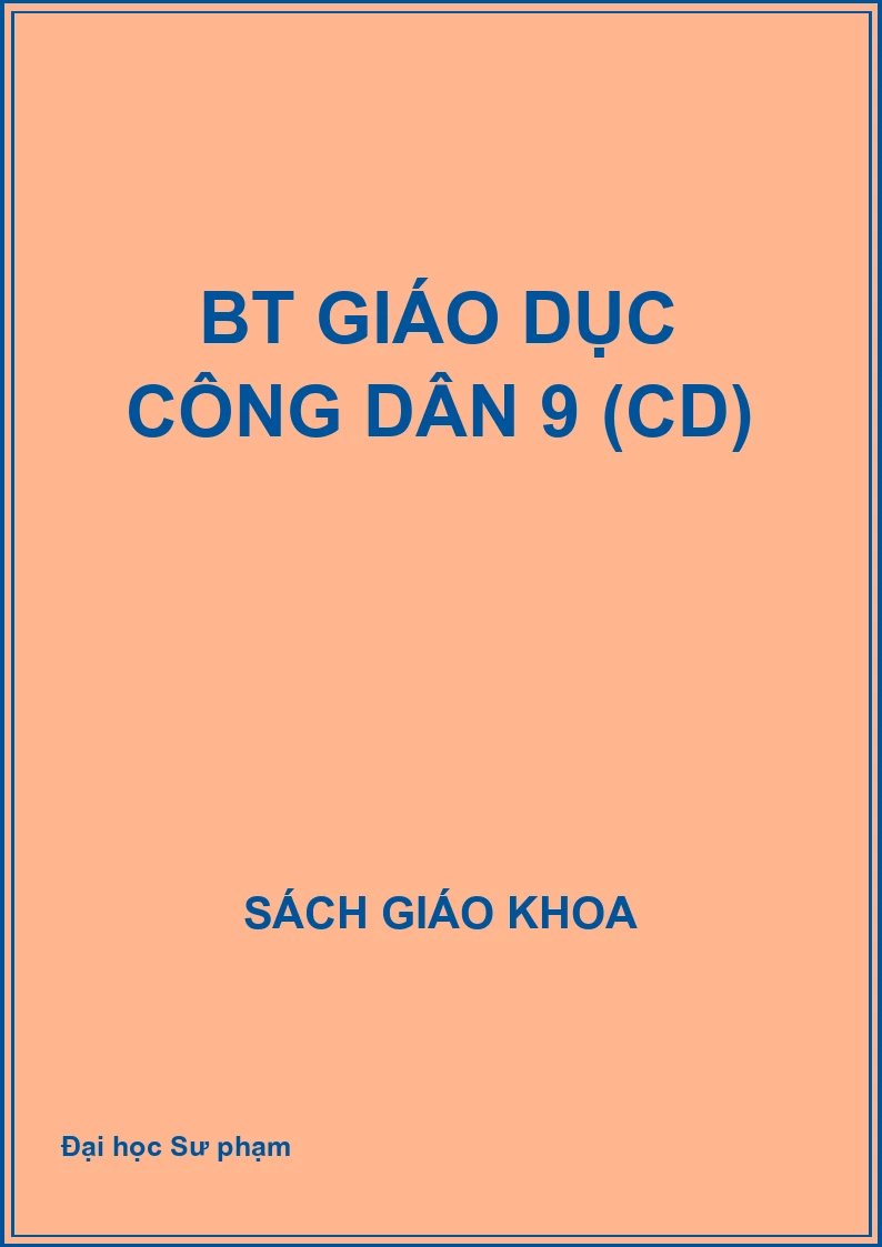 BT Giáo Dục Công Dân 9 (CD)