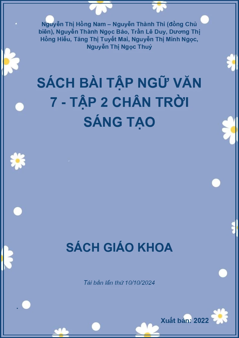 Sách bài tập Ngữ văn 7 - Tập 2 Chân trời sáng tạo