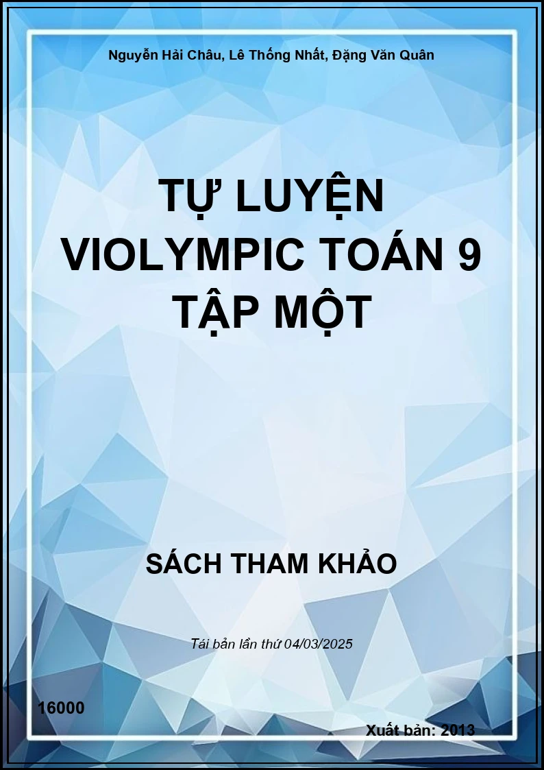 Tự Luyện Violympic Toán 9 Tập Một