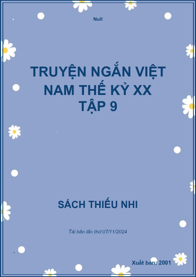 Truyện Ngắn Việt Nam Thế Kỷ XX Tập 9