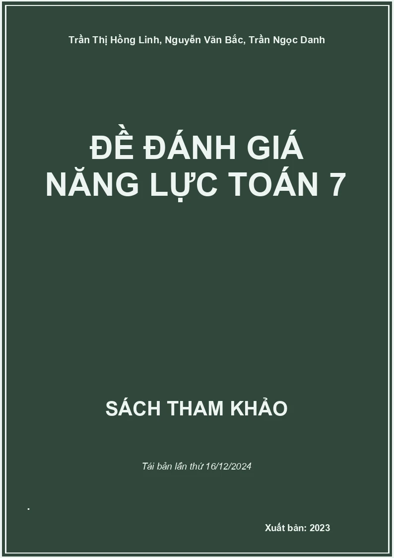 Đề đánh giá năng lực Toán 7