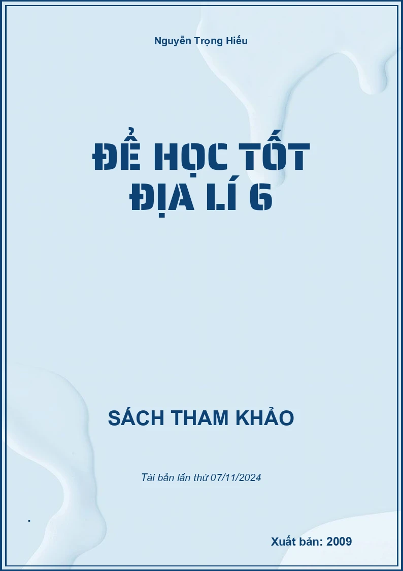 Để Học Tốt Địa Lí 6