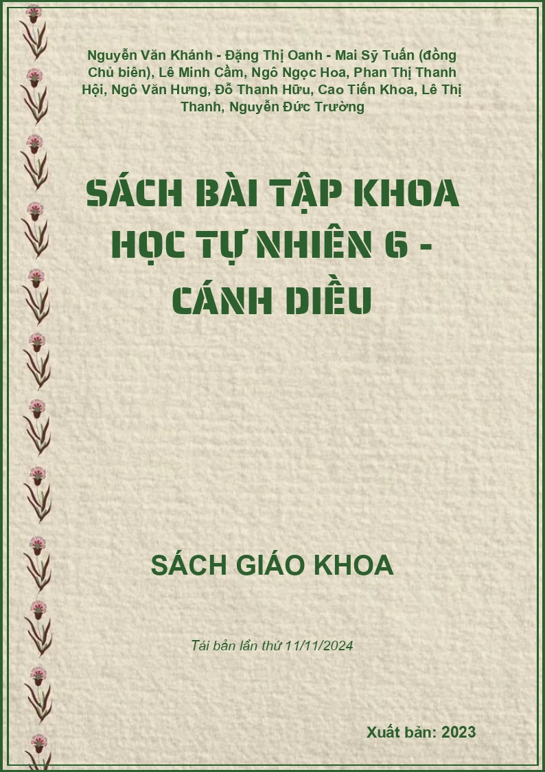 Sách bài tập Khoa học tự nhiên 6 - Cánh diều
