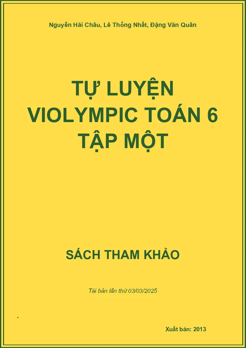 Tự Luyện Violympic Toán 6 Tập Một