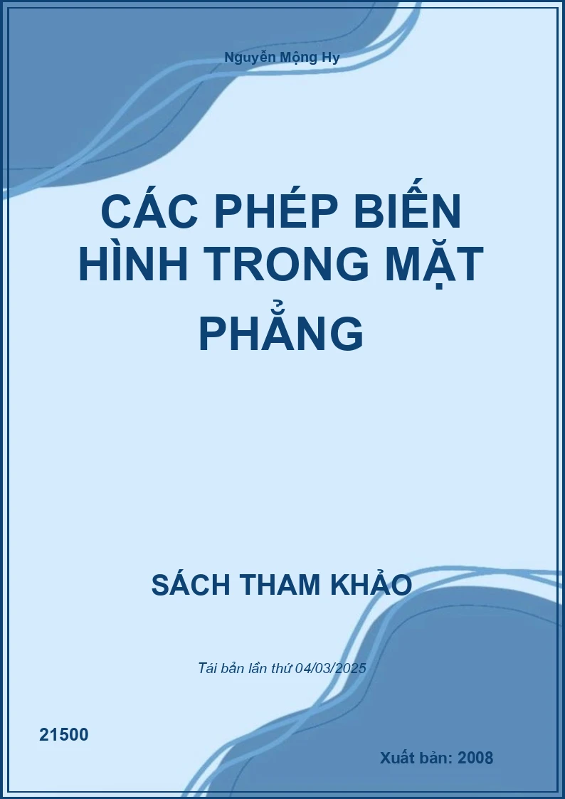 Các Phép Biến Hình Trong Mặt Phẳng