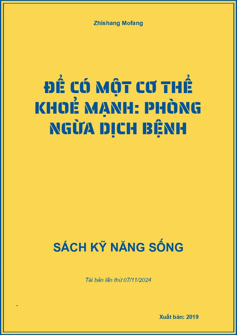 Để Có Một Cơ Thể Khoẻ Mạnh: Phòng Ngừa Dịch Bệnh
