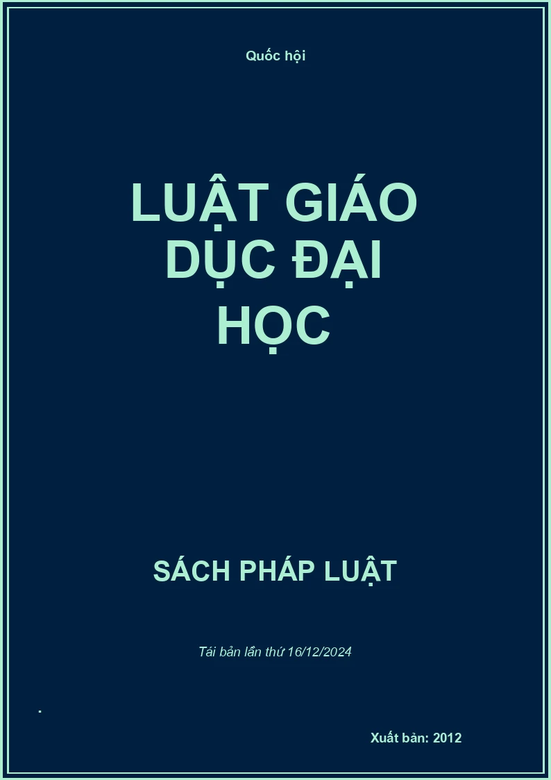 Luật Giáo Dục Đại Học
