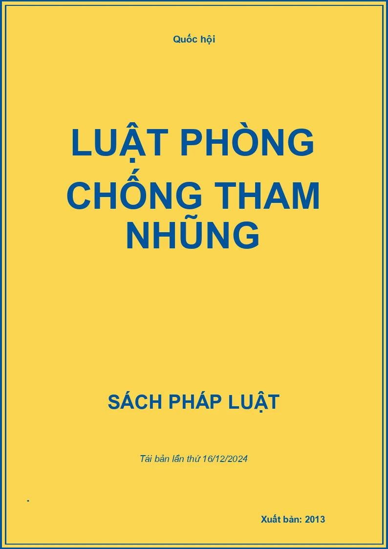 Luật Phòng Chống Tham Nhũng