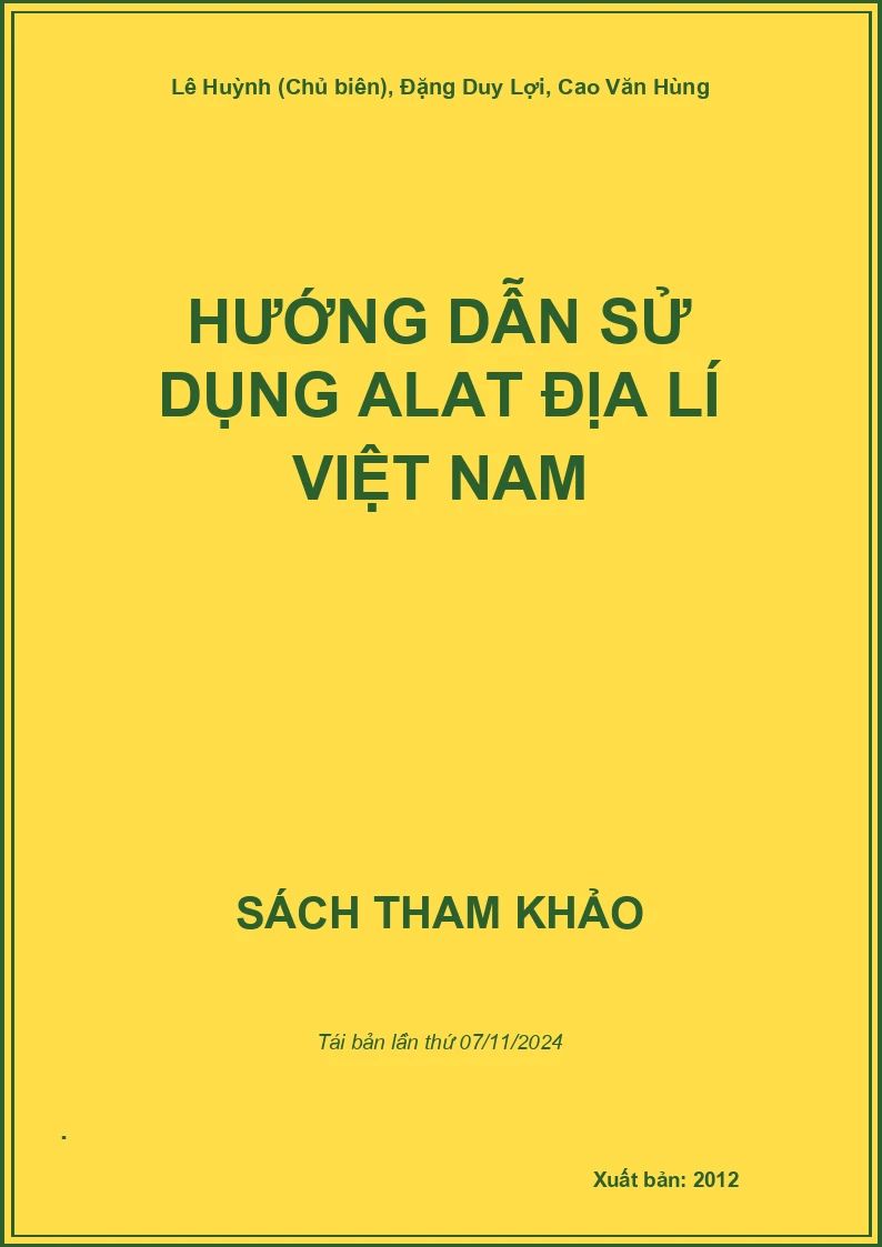 Hướng Dẫn Sử Dụng Alat Địa Lí Việt Nam