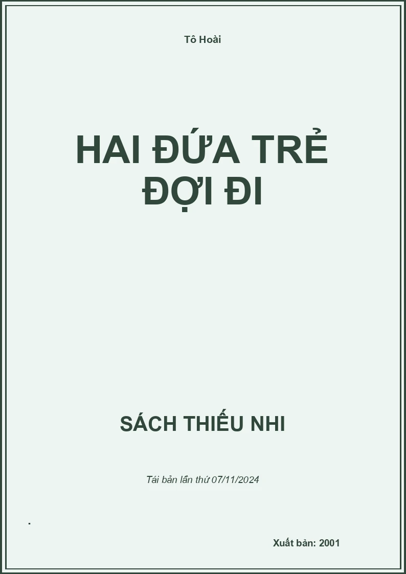 Hai Đứa Trẻ Đợi Đi