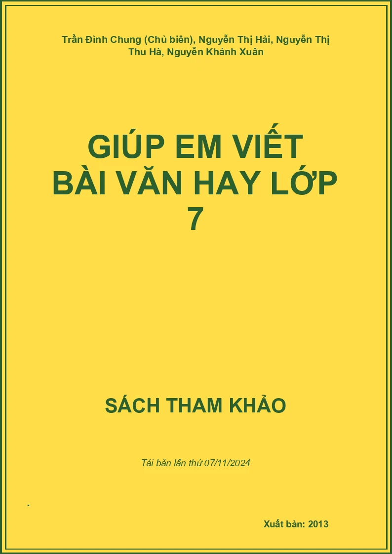 Giúp Em Viết Bài Văn Hay Lớp 7