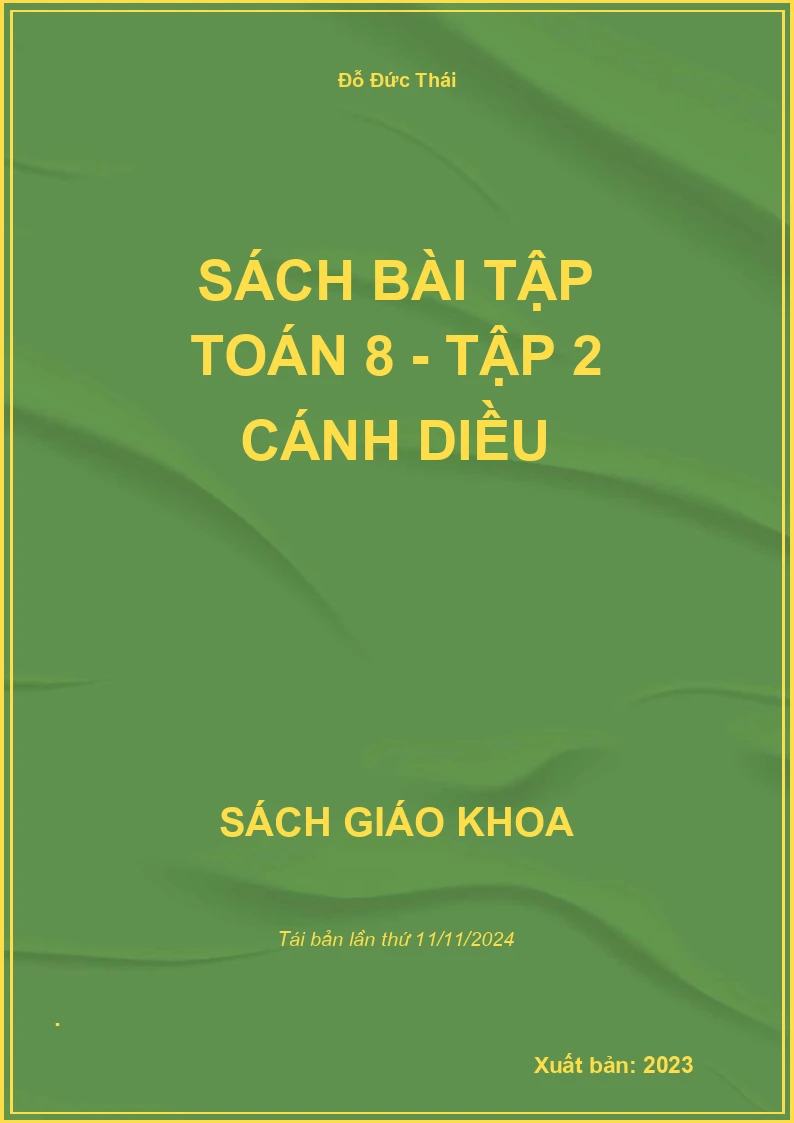 Sách bài tập Toán 8 - Tập 2 Cánh diều