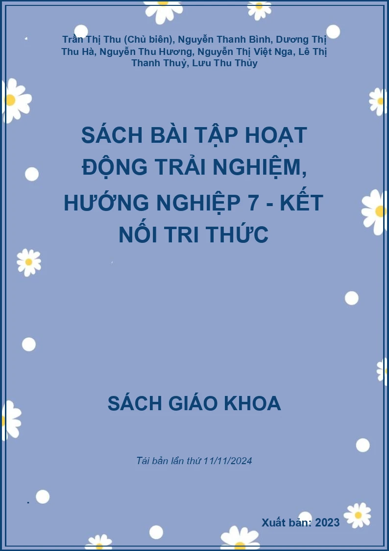 Sách bài tập Hoạt động trải nghiệm, hướng nghiệp 7 - Kết nối tri thức