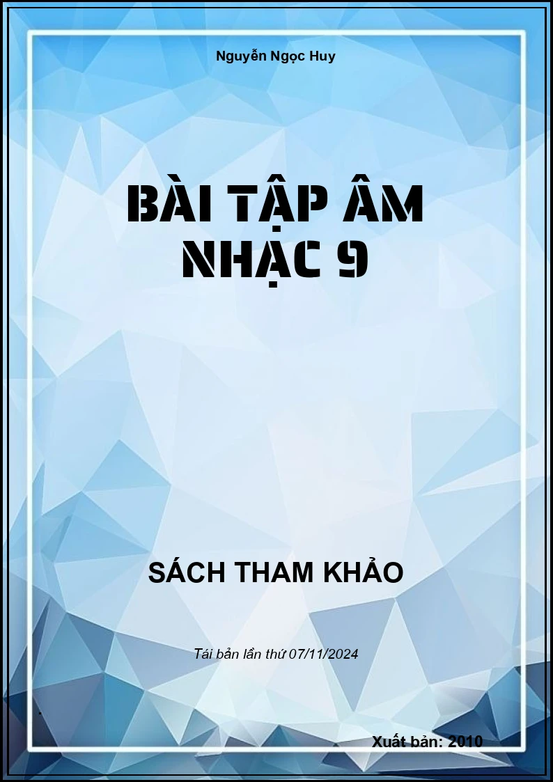 Bài Tập Âm Nhạc 9