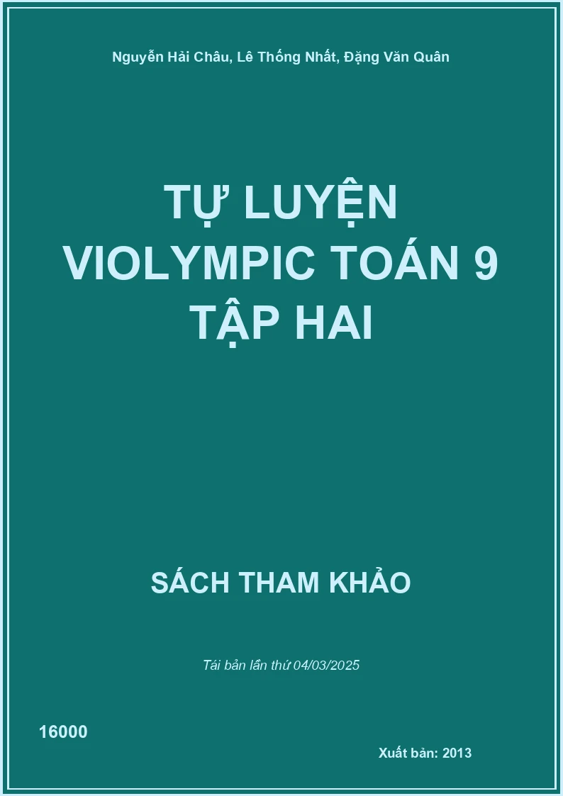 Tự Luyện Violympic Toán 9 Tập Hai