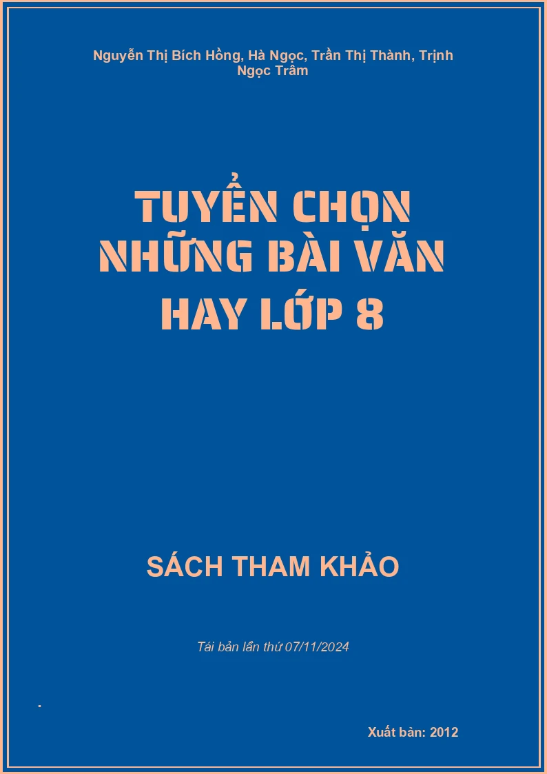 Tuyển Chọn Những Bài Văn Hay Lớp 8